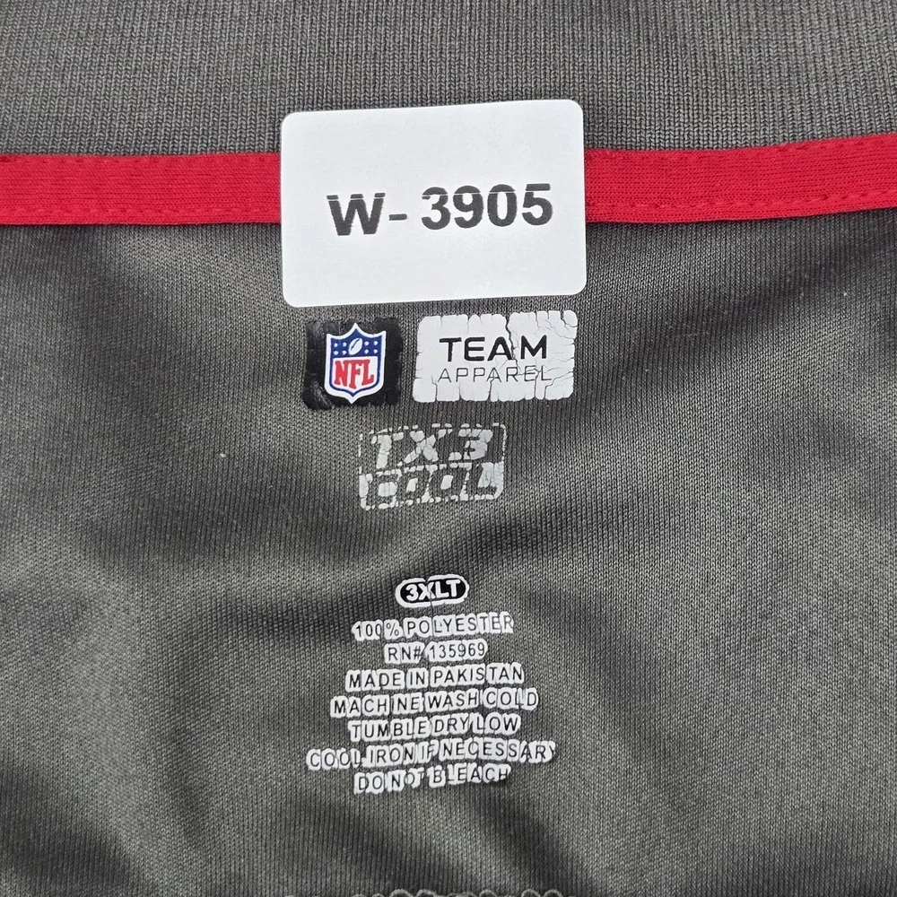 San Francisco 49ers Men Polo 3XLT Gray Embroidered Logo TX3 Cool